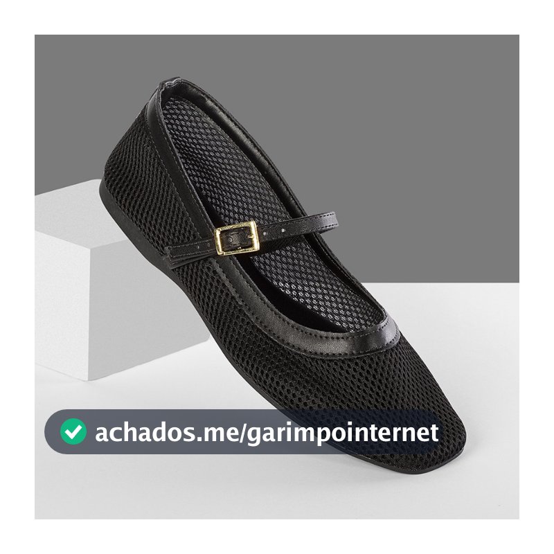 Sapatilha Feminina Tela Boneca Elegante Confortável Fivela Telinha Transparência Moda Casual Tendencia
