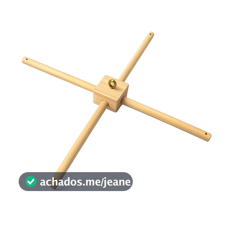 Mobile Decorativo para Enfeite Berço de Bebê em Madeira Pinus