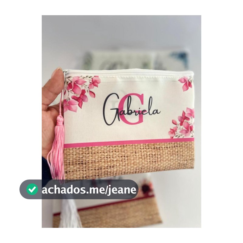 KIT 10 Necessaire Personalizada Com Nome Para Casamento madrinhas logomarca formatura