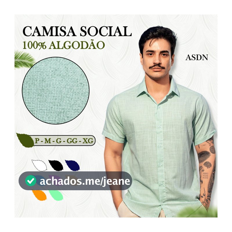 Camisa Masculina Social Linho Manga Curta Verão P ao XG I Camisa Leve, Sofisticada e Respirável