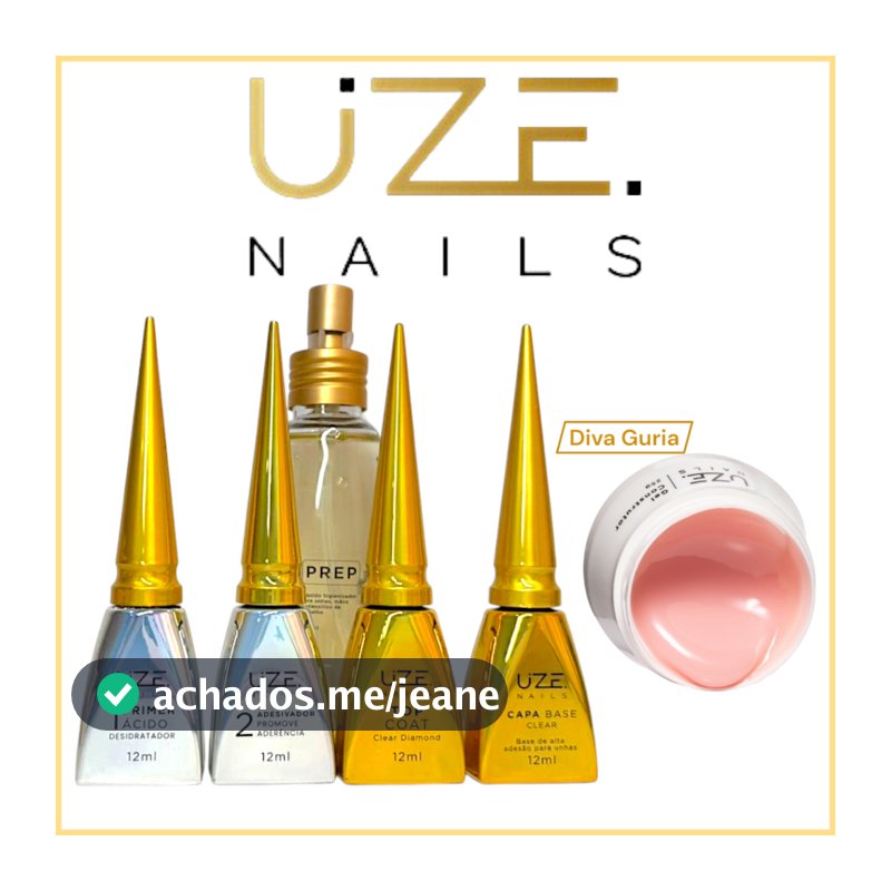 Kit Preparadores Uze Nails - Blindagem - Anti infiltração - Kit Iniciante - Anvisa - Alongamento