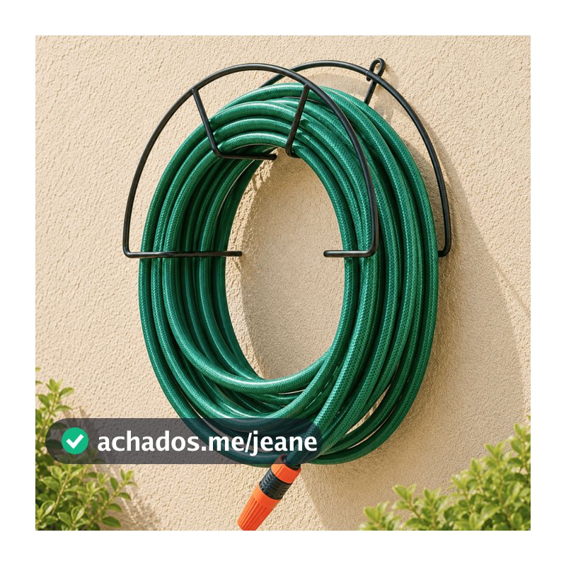 Suporte Para Mangueira De Jardim Piscina Quintal Garagem Area Externa Parede Fixo Resistente Com 2 Parafusos E 2 Buchas