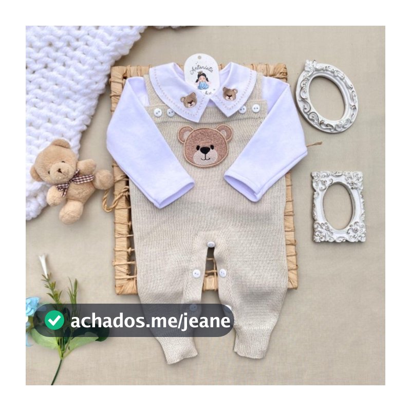 Saida de maternidade Conjunto Tricot Carinho Bebê