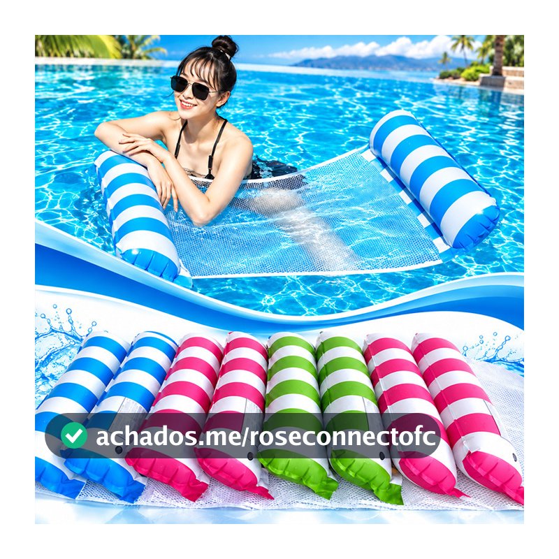 Espreguiçadeira Flutuante Piscina Bóia Rede Inflável Listrada