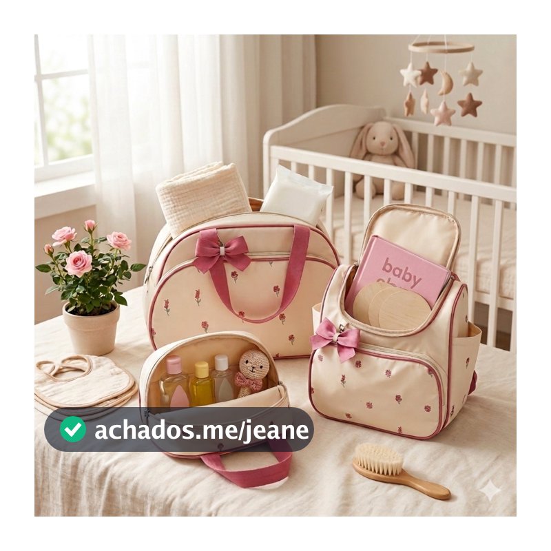 Kit 3 Bolsa Maternidade Impermeável Feminino Térmico Gestante Pós Parto Bebê