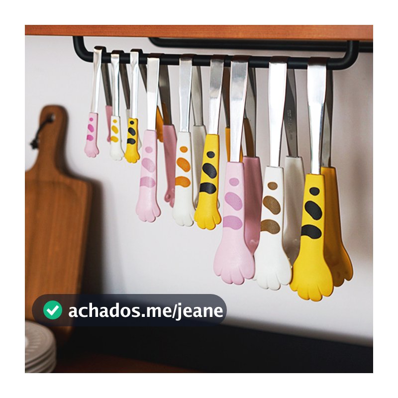Criativo resistente a altas temperaturas gato garra pinças de comida aço inoxidável ferramentas cozinha chá da tarde pin