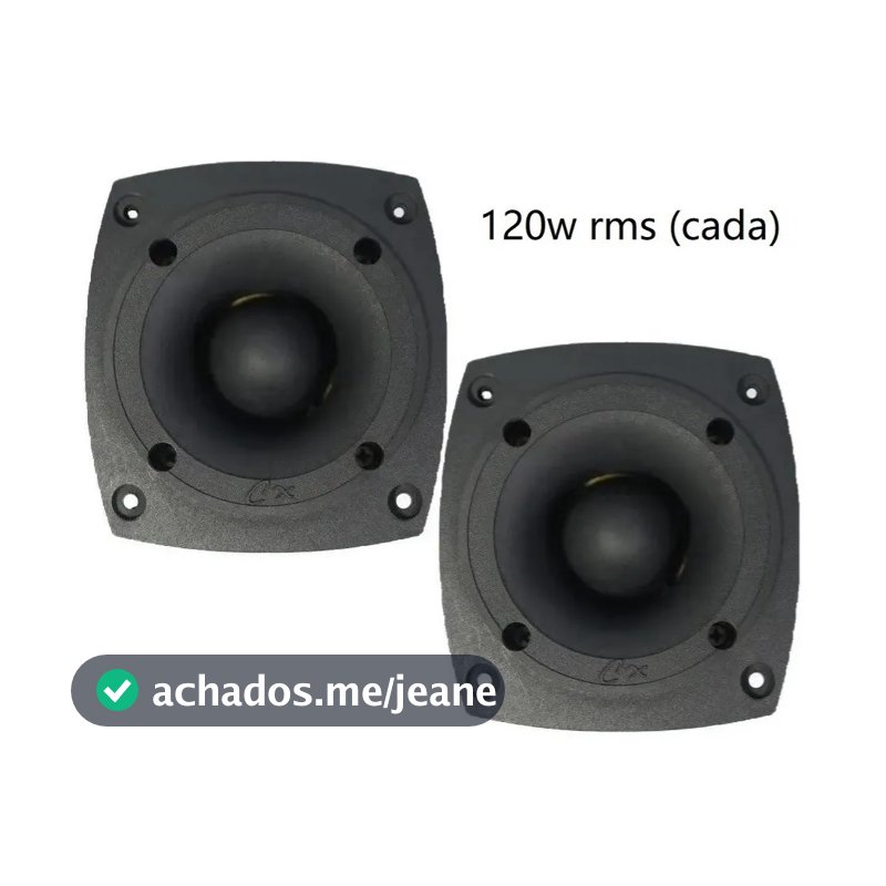 Kit 2 Super Tweeter Som Automotivo Profissional 120w Rms 8 Ohms Tuiter
