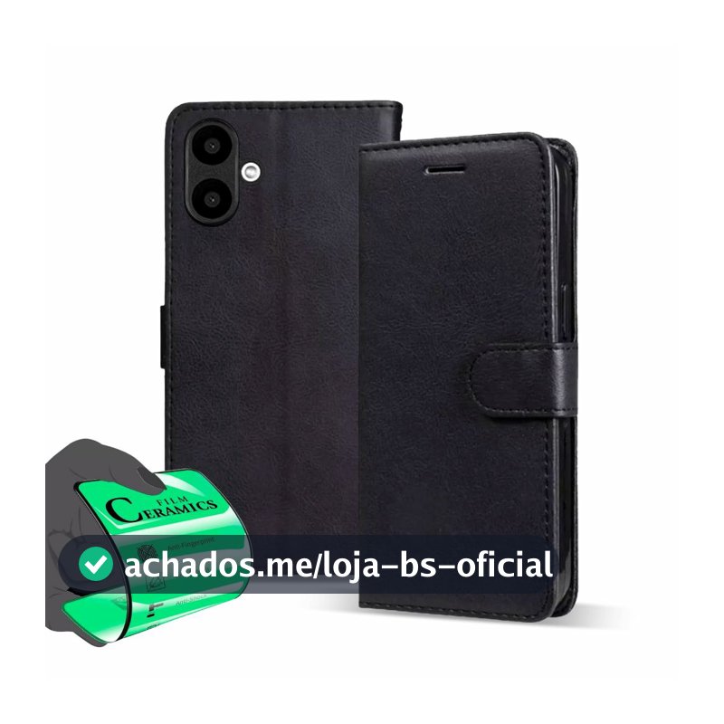 Capa Capinha Carteira Flip + Película Para Galaxy A06