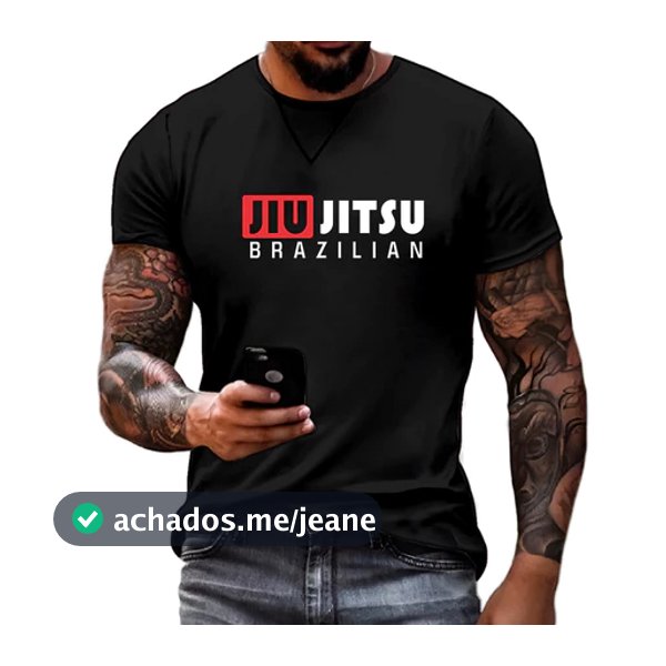 Camiseta Masculina Estampa Camisa Jiu Jitsu Brazilian Algodão