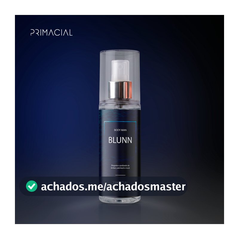 BODY SPLASH MASCULINO BLUNN 200ML - PRIMACIAL PERFUME CÍTRICO AMADEIRADO