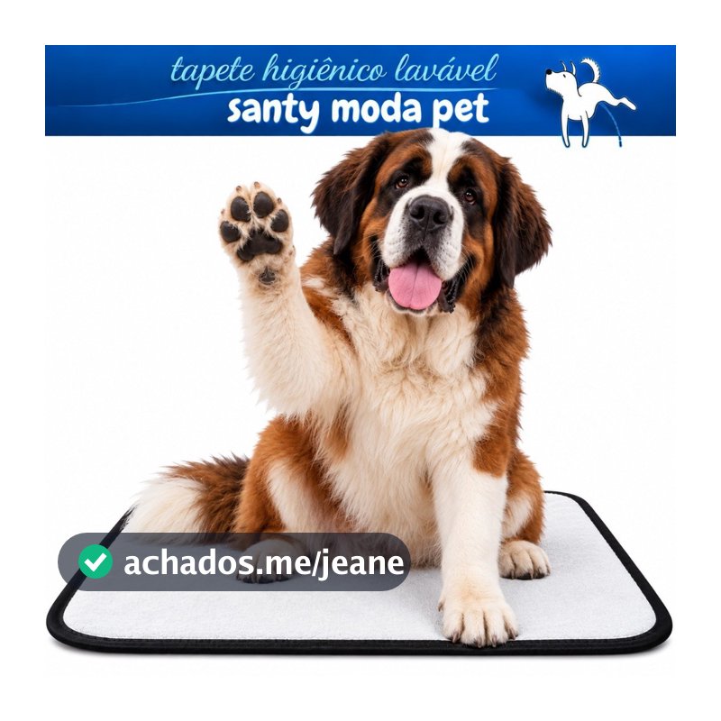 Santy Moda Pet Tapete Higiênico Lavável, reutilizável, lavável, durável, Tapete de piso para cães, 1 unidade