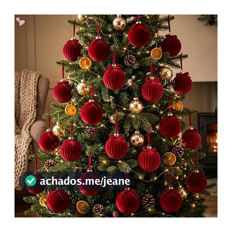 12 Unidades De Enfeites De Bola De Natal Flocados De 6 Cm/2.36 Polegadas Bauble Canelado Liso E Vertical De Veludo Vinta