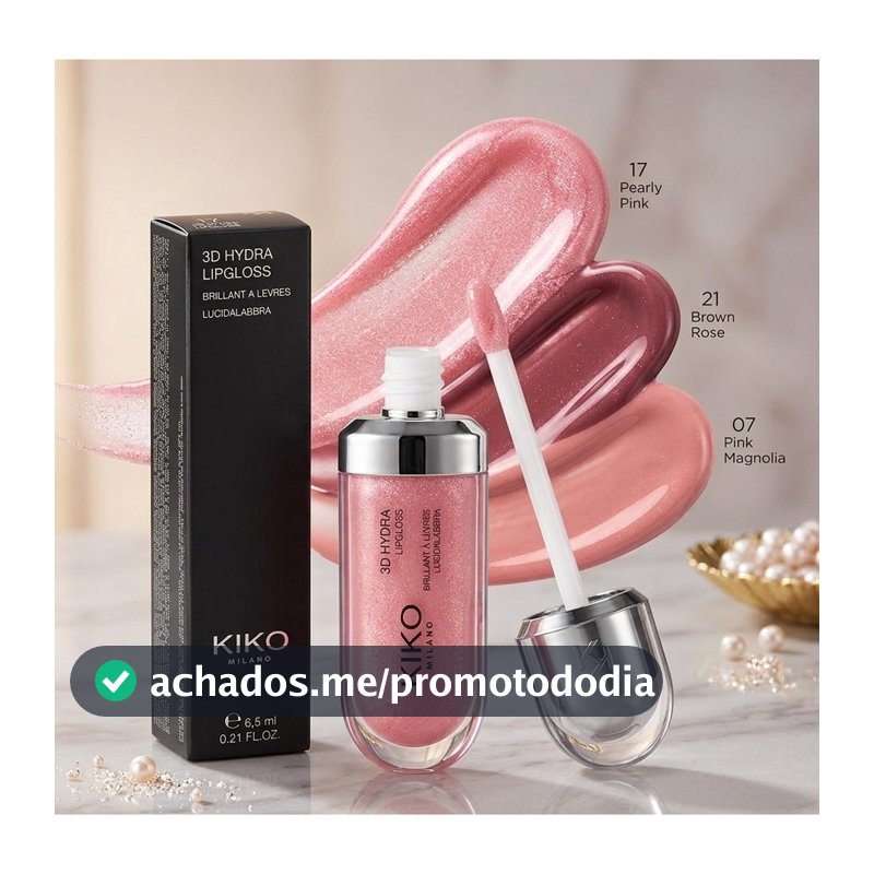 Gloss Labial Kiko Milano 3D Hydra Hidratante Efeito Brilhante Volume Instantâneo Original