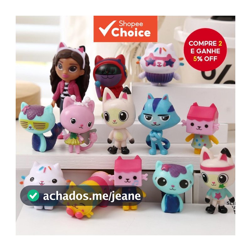 13 peças/conjunto de bonecos de ação da Casa de Bonecas Gabby, coleção de bonecas fofas, brinquedos modelo.