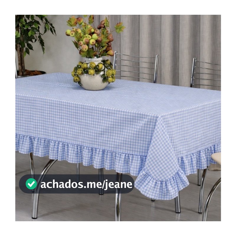 Toalha de Mesa com Babado de Algodão Decorativa