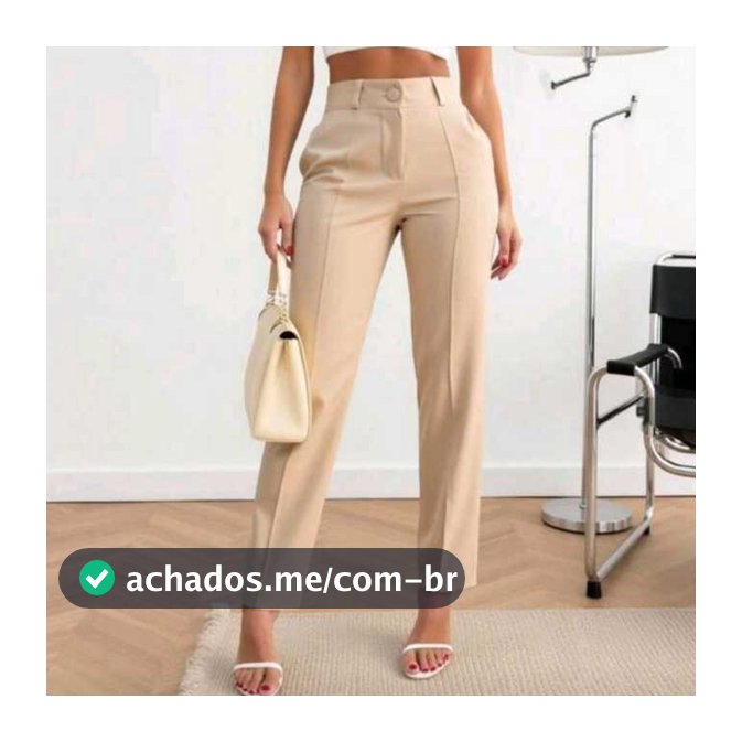 Calça Social Alfaiataria Feminina Tradicional Reta peça versatil