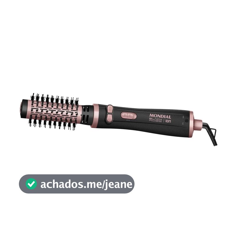 Escova Rotativa Secadora Mondial 1300w Erb-01 Black Rose