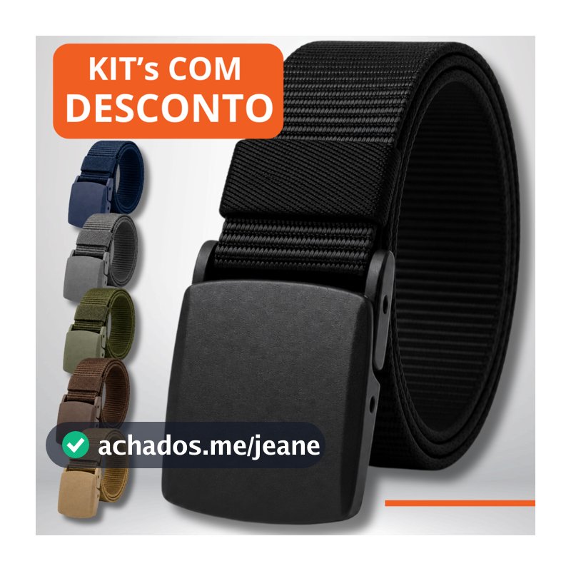 Cinto Tático Militar Nylon Fivela Automática Sem Metal Ajustável Resistente Uso Diário Segurança Policial