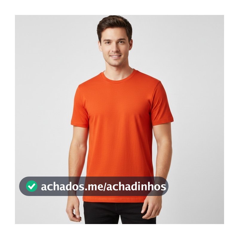 Camiseta Masculina Lisa Básica Confort Fit para Dia a Dia