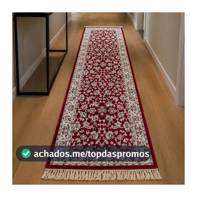 Passadeira Belga Bruxelas 6 Vermelho 0,66X2,10M - Edantex