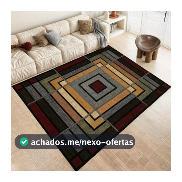 Tapete sala antiderrapente antialergico aveludado nao solta pelo indiano 1,00x1,50 pronta entrega