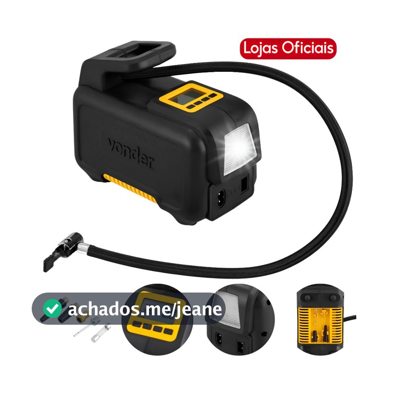 Compressor De Ar Automotivo Digital 12v Bivolt Cav150 Vonder Pneu Bola Inflavel