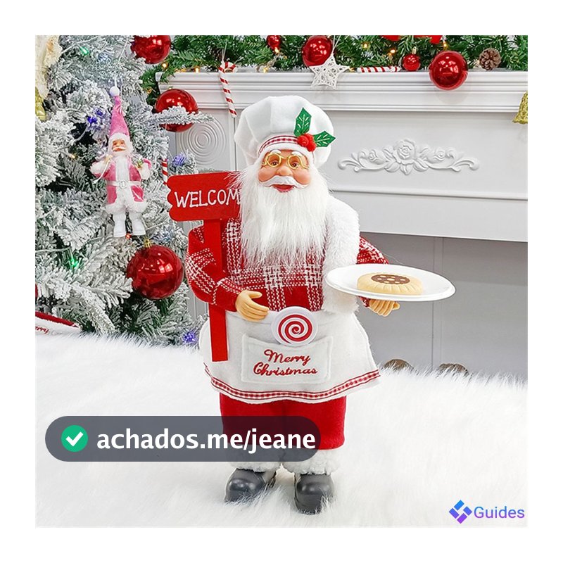 Personagem de Chef de Natal do Papai Noel Decoração Feliz Ornamento de Mesa de Natal Papai Noel para Decoração de Mesa d