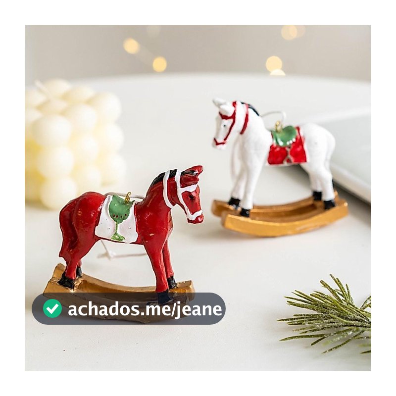 Decoração Árvore de Natal BOOM, Ornamento Retrô Vintage Resina, Enfeite de Mesa