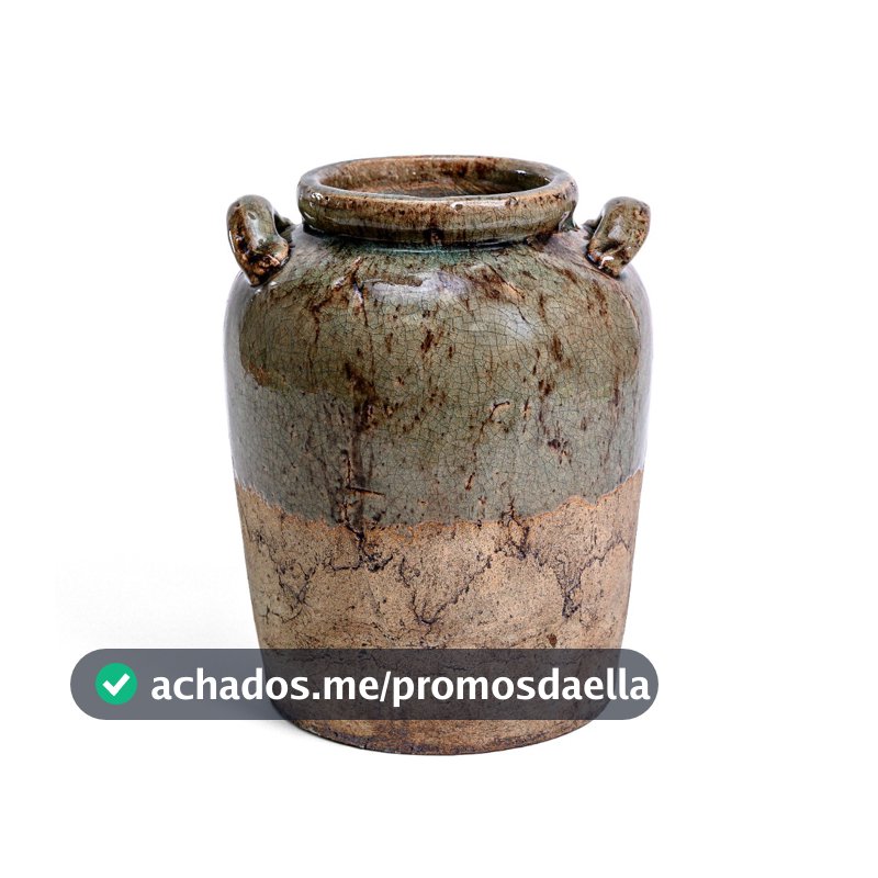 Vaso Alto Cerâmica Esmaltado Design Minimalista Decorativo