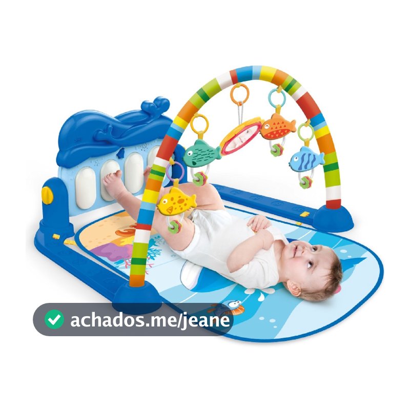 Tapete de Atividades com Play Piano Baleia Azul - Maxibaby