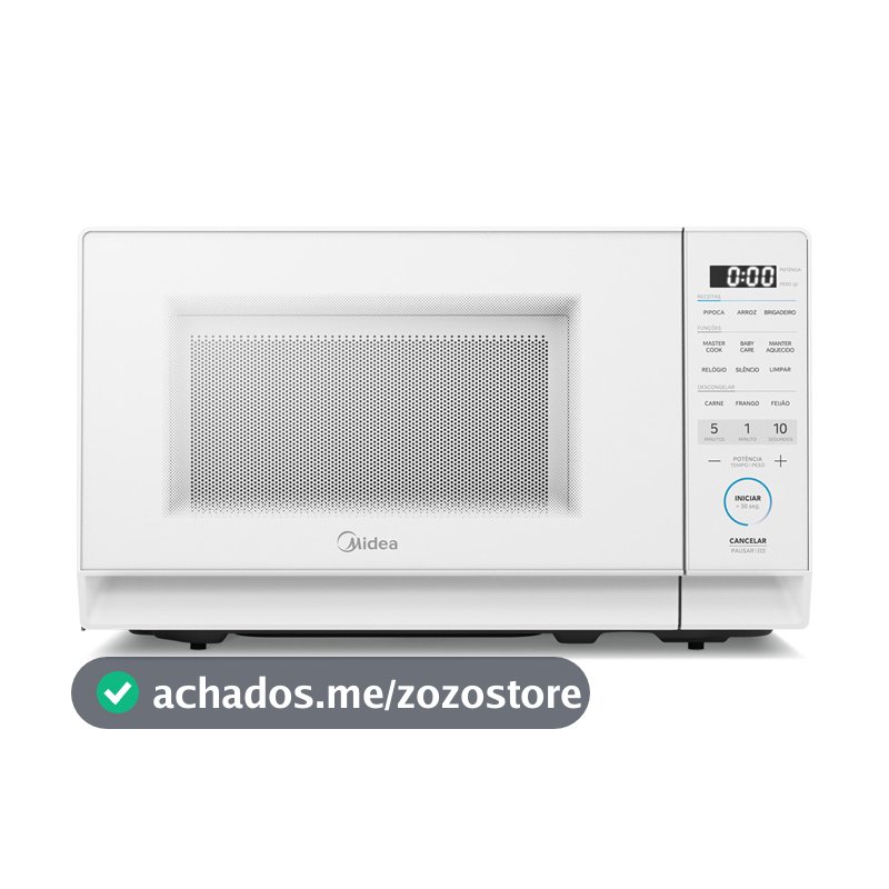 Micro-ondas Midea 20L MasterCook 6 funções MHP20B1 Branco