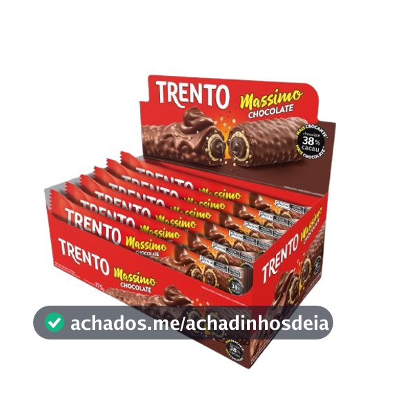 Chocolate Trento Massimo Chocolate 38% Com 15 Unidades De 25g