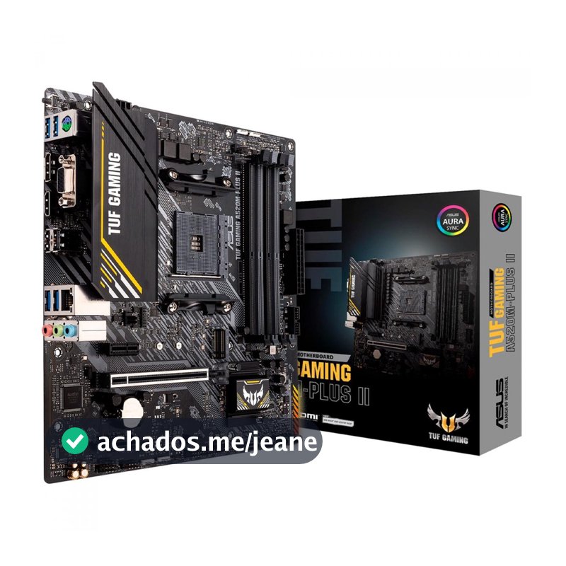 Placa Mãe Asus TUF Gaming A520M-PLUS II, Chipset A520, AMD AM4, mATX, DDR4, 90MB17G0-M0EAY0