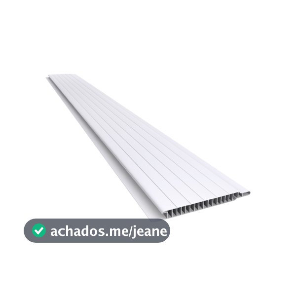 Forro Pvc Branco Reforçado de 1 metro de Comprimento com 10Cm Largura (Kit) Plasbil e acessórios