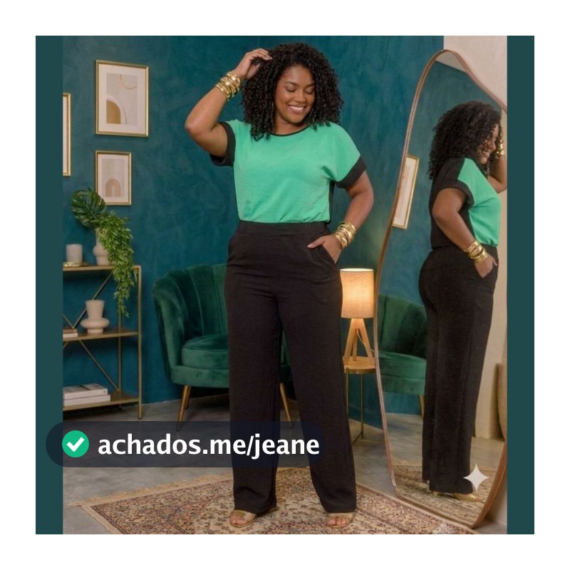 Conjunto Dyze Verão Blusa Manga Curta e Calça Plus Size