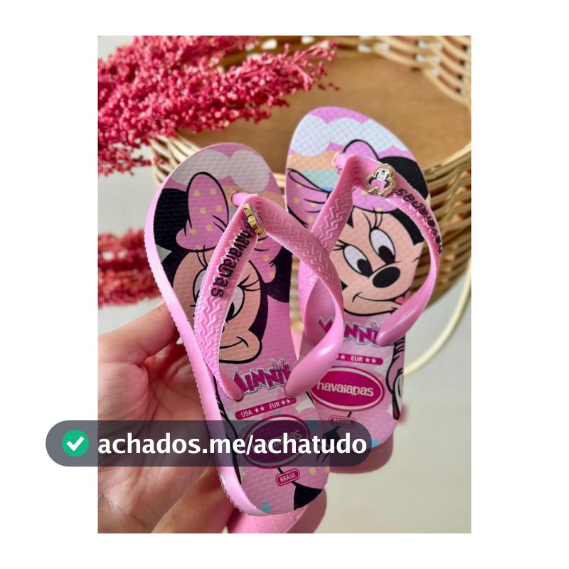 Chinelo Infantil Menina Personagem Com Pingente Confortável Antiderrapante 25 ao 32