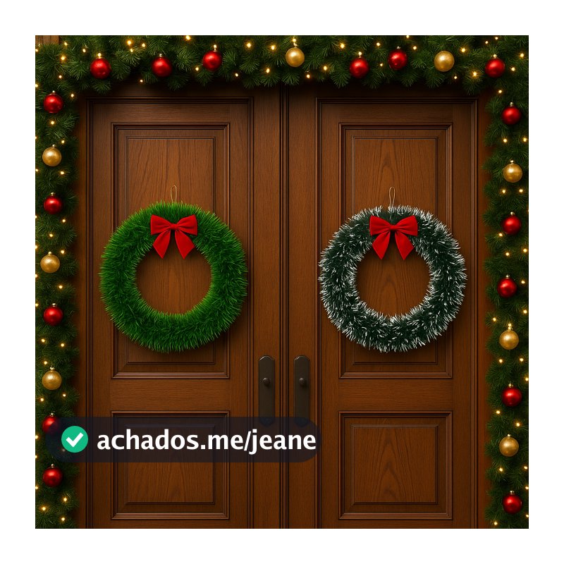 Guirlanda de Natal Luxo 33cm 40cm Enfeite de Porta Decoração Natalina Premium