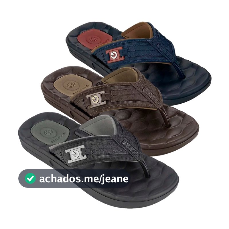 Chinelo Cartago Egeu Alabama Dedo Masculino Palmilha Super Confortável Chinela Massageadora Original