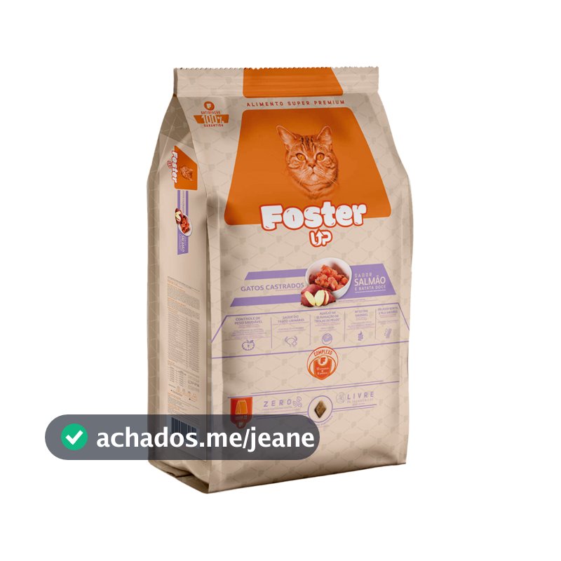 Ração Foster Up Super Premium Gato Castrado Salmão 10,1 kg