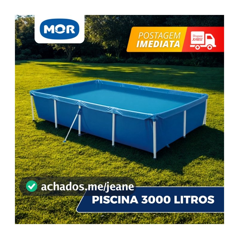 Piscina Retangular 3000 Litros Estruturada Mor