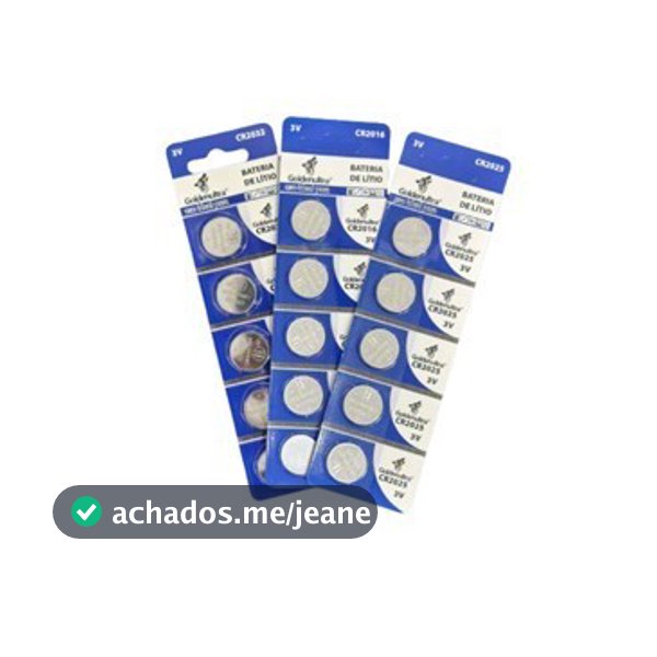 Kit CR2016 CR2025 CR2032 3V com 5 Unidades para Relógio, Controle e Eletrônicos
