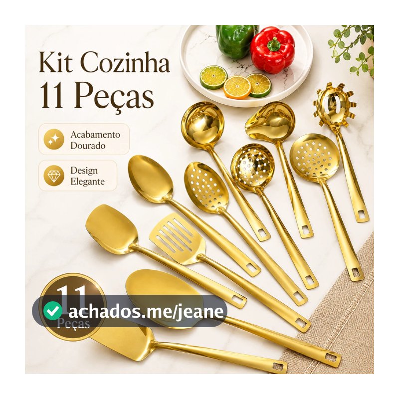 Talheres Kit 4/11 De Aço Inox Servindo Utensílios Dourado Conjunto Colher de Sopa Na Cozinha Talheres De Bom Gosto