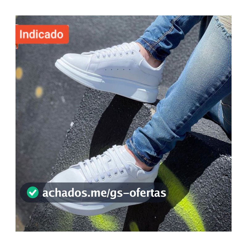 Tenis Casual Masculino Sola Alta 5cm Oversize Sneaker Clássico Branco