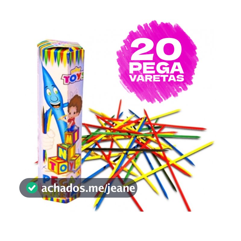 Pega Varetas Kit com 20 Unidades Brinquedo Clássico Educativo Perfeito para Crianças e Festas Oferta