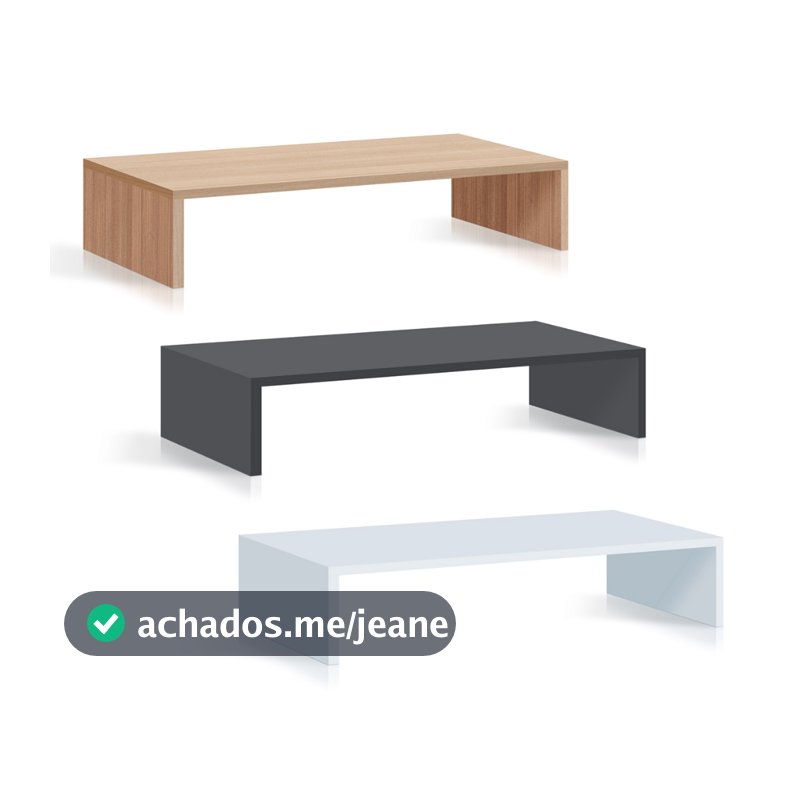 Suporte Apoio de Mesa Para Monitor Pc Notebook em MDF Bancada Escritório Home Office Quarto Gamer
