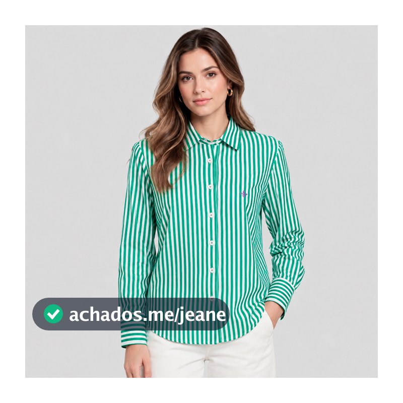 Camisa Dudalina New Slim Rafaela Ve27 Verde Feminino