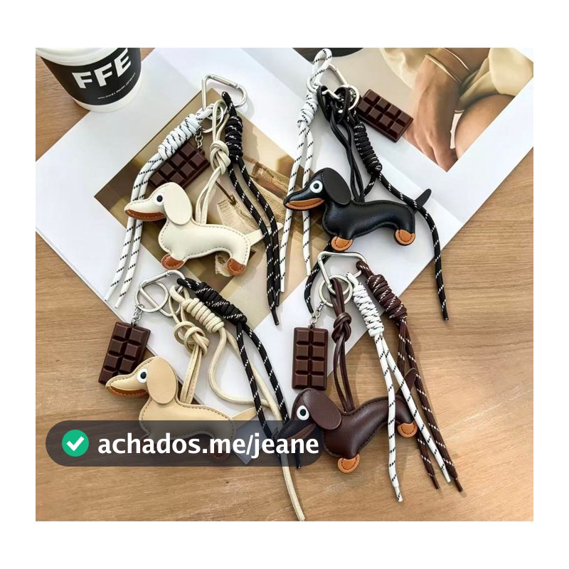 Chaveiro De Cachorro De Salsicha ,Gato com Laço Decorativo Para Mochilas ,Chaves Do Carro ,Toque Delicado Presente