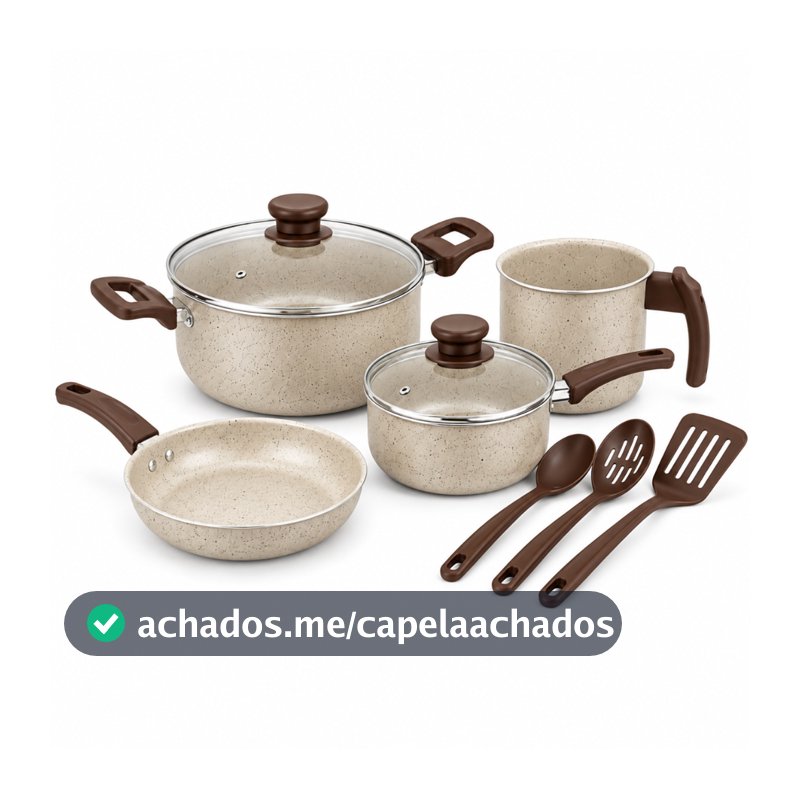 Conjunto Jogo de Panelas Antiaderente 7 Peças Premium