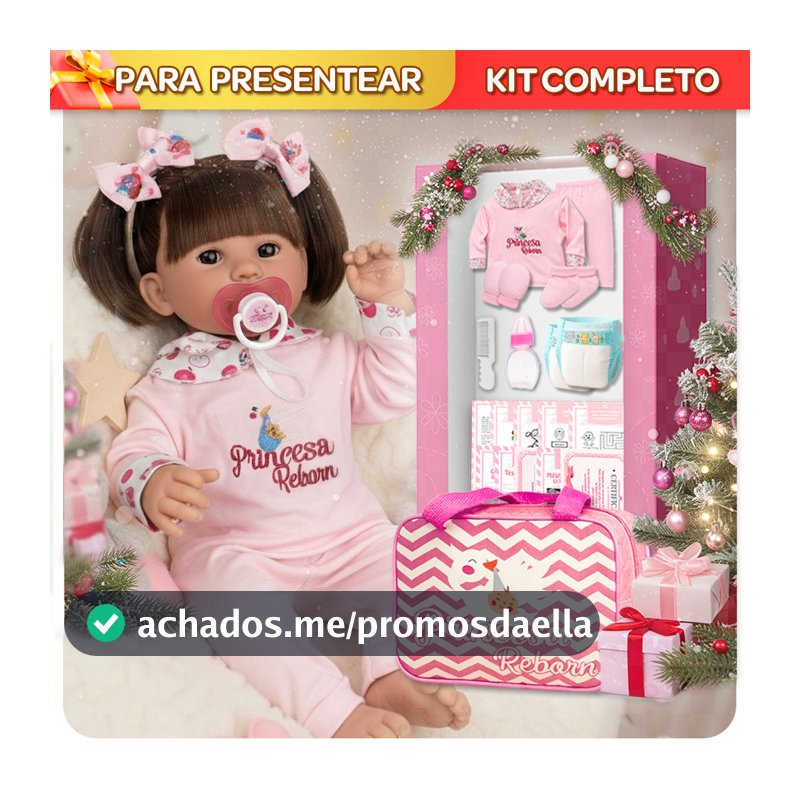 Boneca Bebe Reborn Silicone Kit Completo Promoção Presente