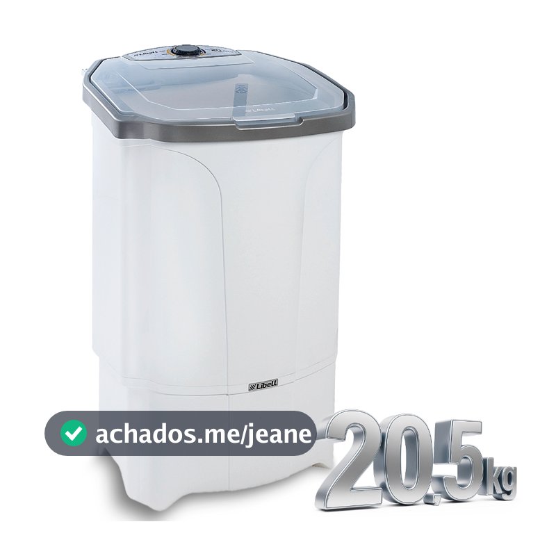 lavadora Tanquinho 20Kg Elétrica Libell Lavagem Por Turbilhonamento Maquina Tampa Branca 127V 220V